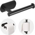 JOPOFI Toilet Paper Holder - Adhesive Toilet Paper Holder - Matte Black | Toilet Paper Holder Wall Mount for Bathroom,Stainless Steel Command Strip Toilet Paper Roll Holder Stick On Wall,No Drilling