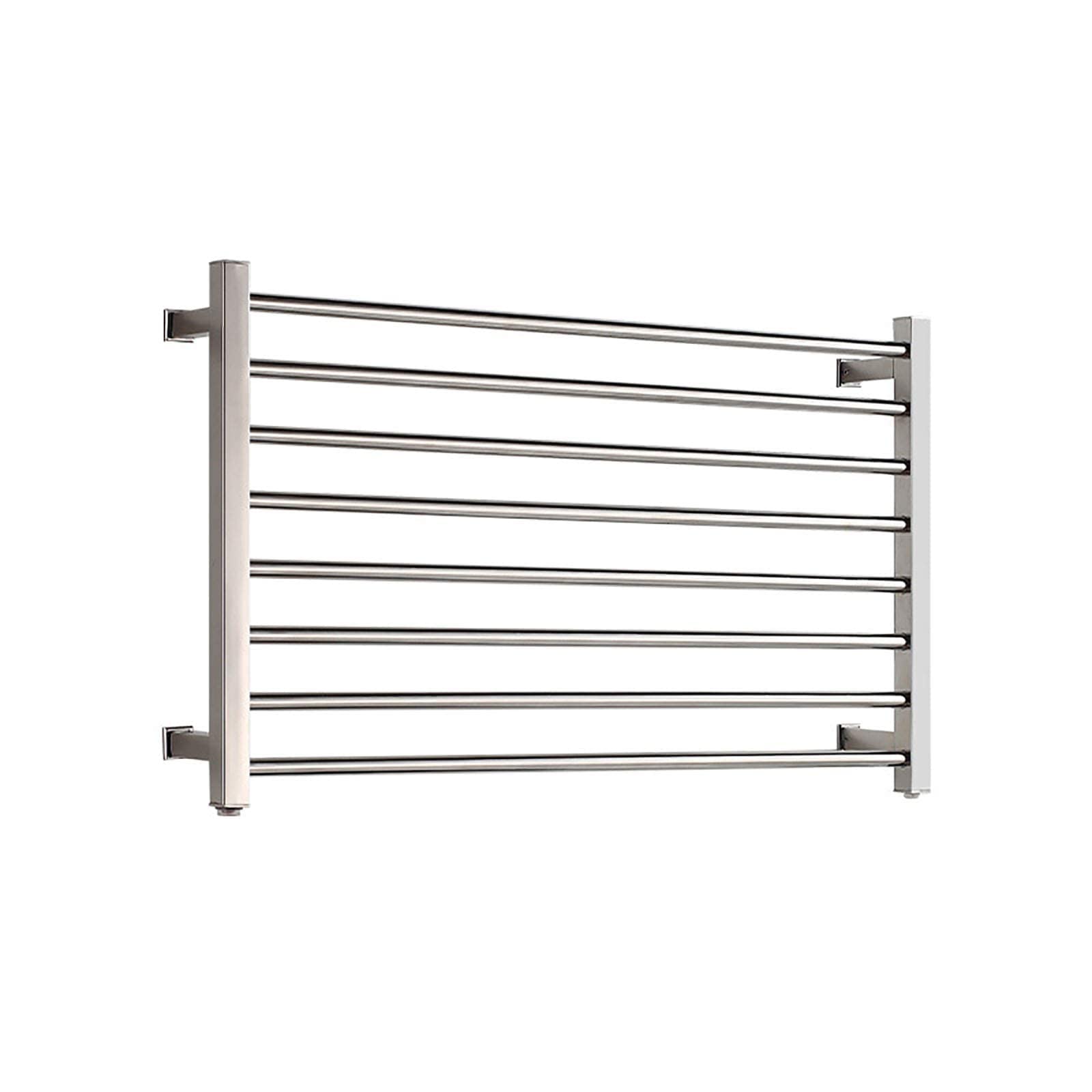 Electric Heating Towel Rack 8-Bar Wall Mounted Towels Warmer Stainless Steel Dryer Shelf for Home Bathroom Fast Drying