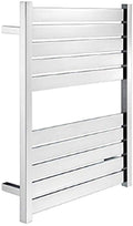 Bathroom Wall Heater Stainless Steel Towel Warmer Rack, Electric Heated Towel Rack with 10 Square Bars for Bathroom Kitchen Hotel 760x600x120mm,Plugin (Color : Hardwiring) (Plugin)