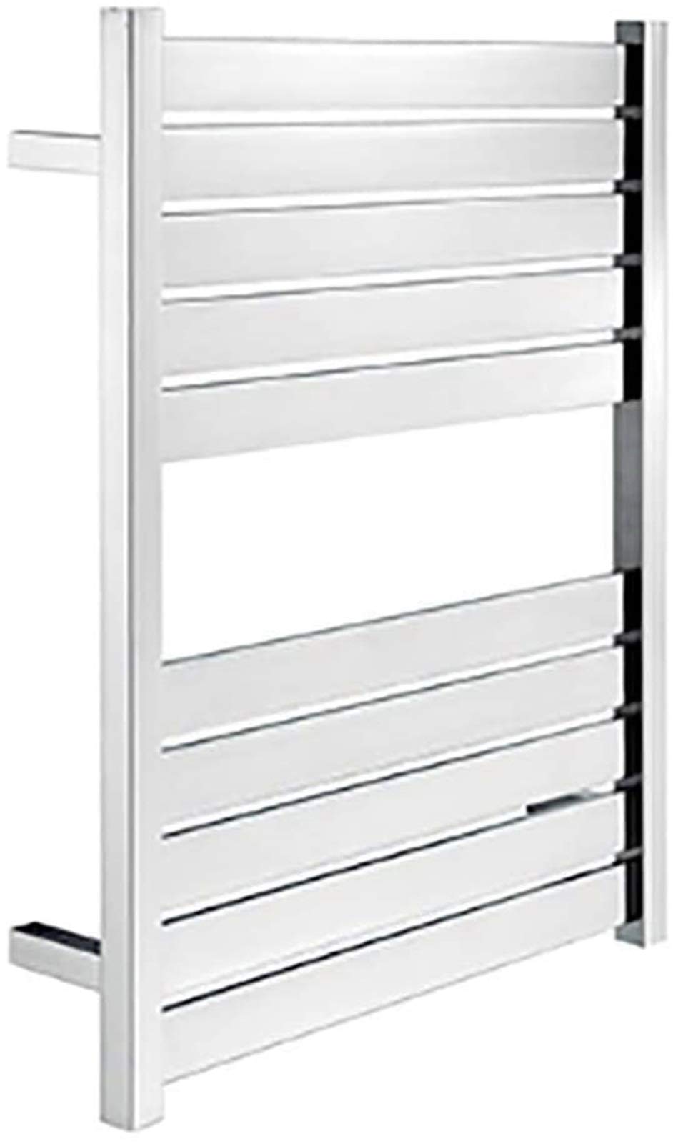 Bathroom Wall Heater Stainless Steel Towel Warmer Rack, Electric Heated Towel Rack with 10 Square Bars for Bathroom Kitchen Hotel 760x600x120mm,Plugin (Color : Hardwiring) (Plugin)