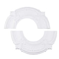 INCREWAY Split Design 12 Inch Ceiling Medallion for Lights & Fans - 5 Inch Cutout, Detachable PU Segments, Easy Install, White Ceiling Plate Decor