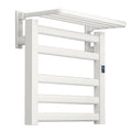 Towel Warmer/Heated Towel Warmer Drying Rack, Aluminum Alloy Electric Heated Towel Rail Radiator Bathroom Wall Mounted Heated Towel Dryer with Adjustable Temperature and Time, 500X450x220mm,Black,Pl