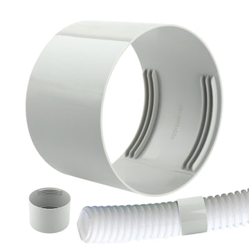 5.9" Portable Air Conditioner Exhaust Hose Coupler, Compatible AC Exhaust Hoses Adapter for Clockwise & Counter Clockwise Threads AC Hose Coupler Coupling Extension