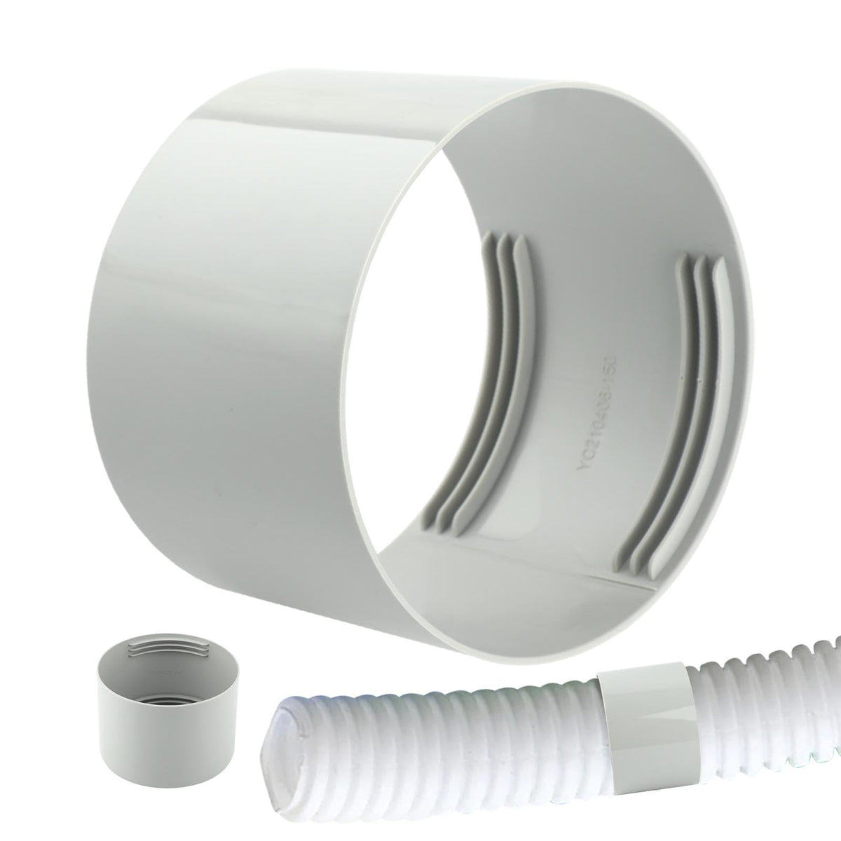 5.9" Portable Air Conditioner Exhaust Hose Coupler, Compatible AC Exhaust Hoses Adapter for Clockwise & Counter Clockwise Threads AC Hose Coupler Coupling Extension
