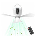 18" Outdoor Ceiling Fan with Light, 15600mAh Battery Powered Hanging Fan,3-Speed Fan & Light,Portable Rechargeable Camping Fan with Remote Control,Small USB Ceiling Fan for Tent,RV,Beach,Awning,Gazebo
