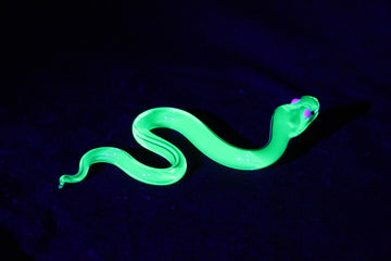 Snake Uranium Glass UV Sculpture Collectible Figurine Glass Unique gift