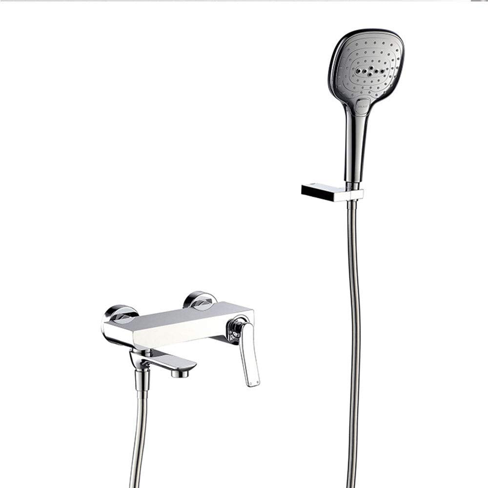 Shower Faucet/Bath Shower Faucet Set Brass Body Shower Head Bathroom Tap Bathtub Faucet Single Handle Two Holes