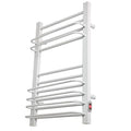 Towel Warmer Drying Rack, Electric Space Aluminum Heated Towel Rack with 16 Heated Bars, Wall-Mounted Heated Towel Rail for Bathroom, White, 800×500×110Mm,Hardwired (Plug in)