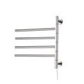 APUM Towel Warmers for Bathroom Wall Mounted, Polished Stainless Steel Hardwired and Plug Timer Towel Heater Rail Energy Saving Bath Shower 51W