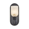 Alora Lighting Transitional 1-Light Wall/Vanity Sconce, 9 inch, Urban Bronze/Alabaster, Metal & Glass | Ideal for Bathrooms, Entryways & Hallways Lucian SKU WV338101UBAR