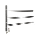 Towel Warmer Radiator, 3-Bar Wall Mounted Heated Towel Rail, Bathroom Stainless Steel Electric Heated Towel Rack,Plug in (Hardwired)