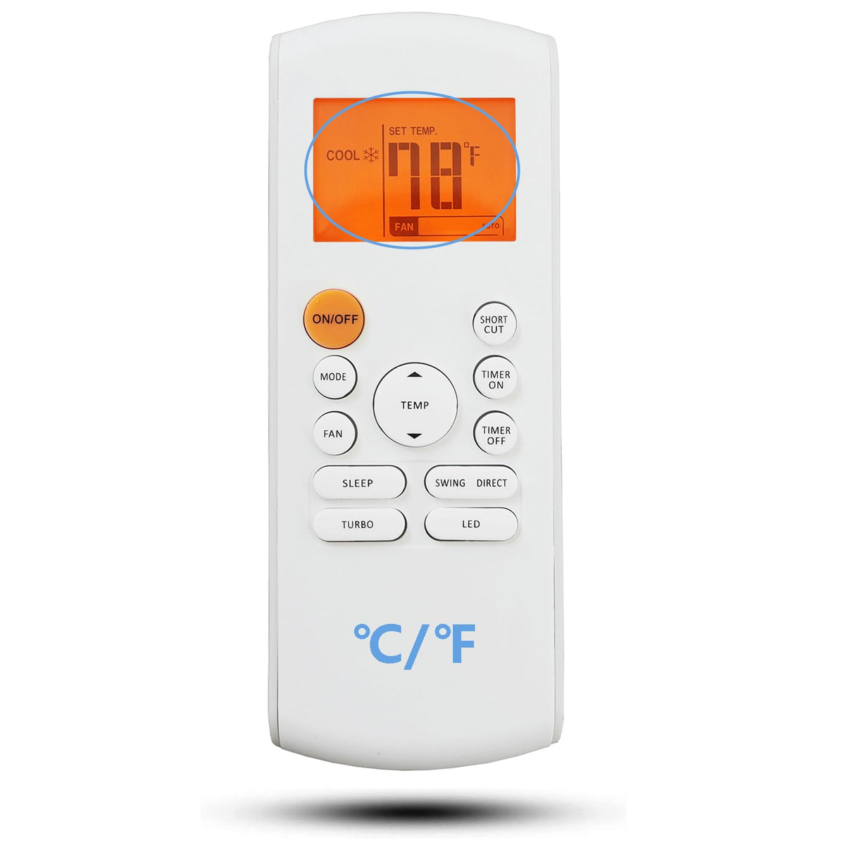 Replacement Remote Control Compatible for Bryant Heat Pump HVAC Unit AC Air Conditioner Remote Control Model RG57F3(B)/BGEFU1 (Fahrenheit Display and Backlit)