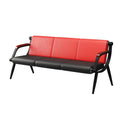 Wonline Waiting Room Bench, Office Furniture Reception Chairs with Arms, Leather Chairs Is Suitable for