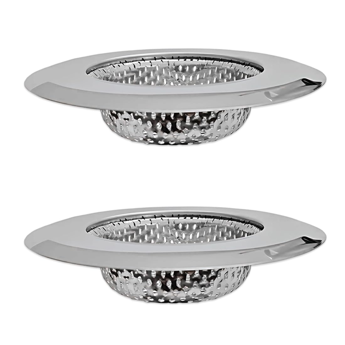 2-Piece Bathtub Drain Strainer - 2.79 Inch Stainless Steel Hair Catcher for Bathroom Sink and Shower