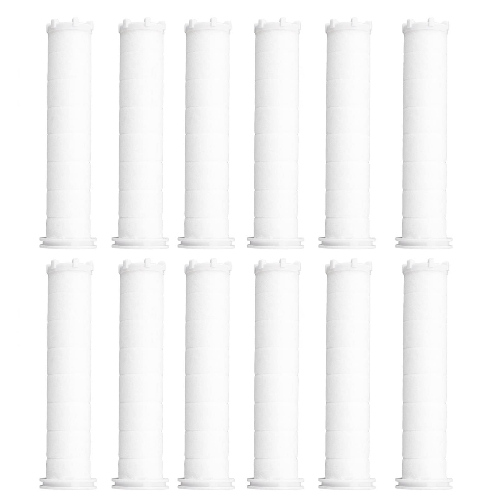12 Pcs 4 Inch Universal Shower Head Cotton Filters Cartridges Replacement, for Handheld Shower Head