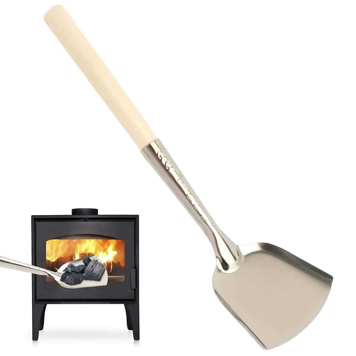 Fireplace Ash Shovel, Wood Long Handle FirePit Shovel, Pizza Oven Cleaner, FireStove Shovel, Garden Shovel, Coal Hand Shovel, Fireplace Trowel Ash Sweep Farm, Fireplace Tools
