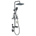 Gray Shower System Digital Display Shower Faucet Set Bathroom Shower Fixtures with 360° Swivel Tub Spout, Rain Shower Head, Hand Shower and Bidet Sprayer