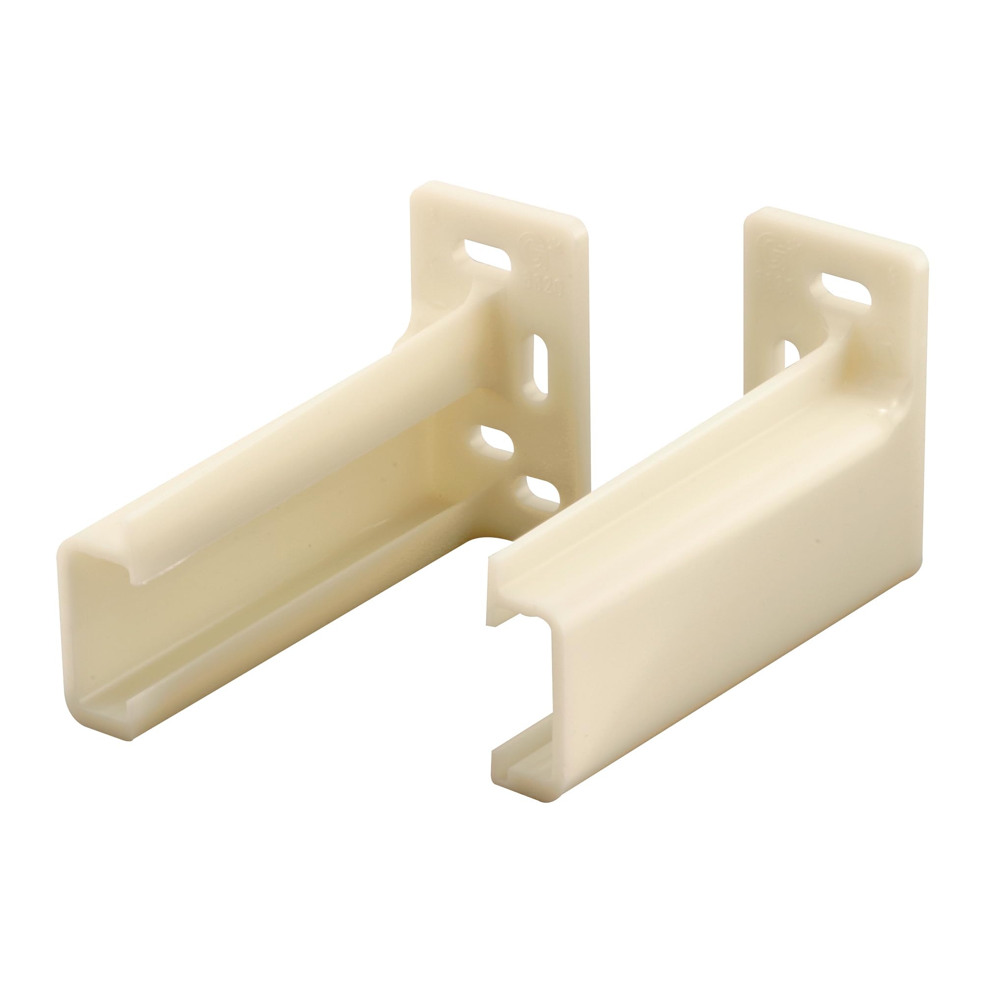Prime-Line R 7265 Drawer Track Back Plate, 3/8 In. x 1 In., Plastic, Off-White (1 Pair)
