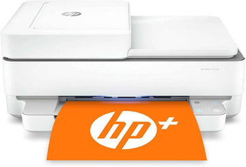 HP Envy 6458e All-in-One Wireless Color Inkjet Printer, Print Copy Scan - 10 ppm, 4800 x 1200 dpi, Auto 2-Sided Printing, 35-Sheet ADF, Dual-Band WiFi, Instant Ink Ready, White (Renewed Premium)