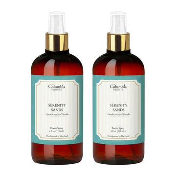 Columbia Serenity Sands Room Spray, Set of Two – Vanilla Sandalwood Spa-Inspired Home Fragrance, Hotel Scent