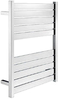 Bathroom Wall Heater Stainless Steel Towel Warmer Rack, Electric Heated Towel Rack with 10 Square Bars for Bathroom Kitchen Hotel 760x600x120mm,Plugin (Color : Hardwiring) (Hardwir