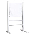 Towel Warmer and Drying Rack, Silver Aluminum Alloy Heated Towel Rack for Bathroom, 2-in-1 Freestanding & Wall Mounted Smart Heated Towel Rail with 6 Bars, 100W