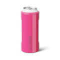 BrüMate Hopsulator Slim Can Cooler Insulated for 12oz Slim Cans | Skinny Can Insulated Stainless Steel Drink Holder for Hard Seltzer, Beer, Soda, and Energy Drinks (Neon Pink)