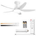 E26 Socket Ceiling Fan with Light and Remote, 30 Inch Low Profile Flush Mount Fan with Timer, Socket Fan for Bedroom Apartment, 3000LM Dimmable 3CCT LED,Quiet Energy-Saving Motor? Removable Blades