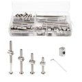 Crib Screws Hardware Replacement Kit - 16 Set M6 Hex Drive Socket Cap Barrel Nuts Assortment Kit for Baby Bed Cribs Furniture, M6x40/50/60/70/80mm