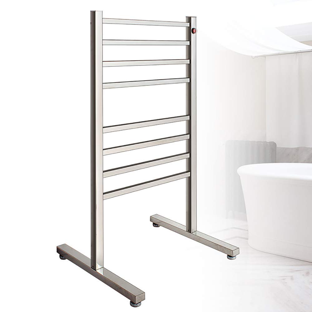 APUM 8-Bars Portable Freestanding Electric Towel Warmer with on/Off Waterproof Switch, Drying Rack for Home Bathroom, Hotel Commercial