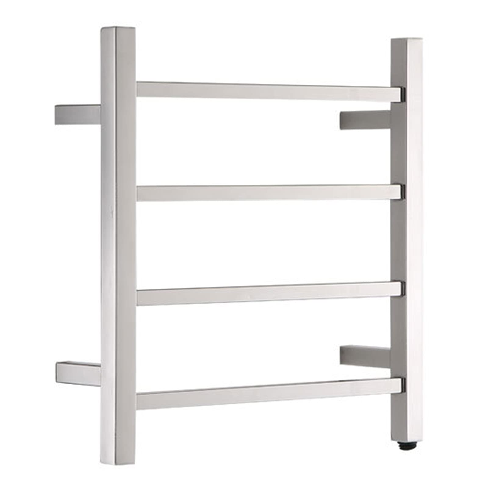 Electric Heated Towel Warmer Rack Polish Chrome 4 Bar Wall Mounted Square Drying Rack, 304 Stainless Steel Heated Towel Rail for Bathroom, 50W, 500 X 480 X 125 Mm,Plug in (Plug in)