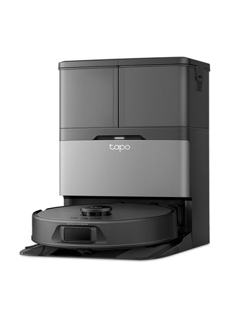 Tapo LiDAR + Dual-Laser Robot Vacuum and Mop with Self-Emptying Dock - 15000Pa Suction, Innovative Anti-Tangle System for Pet Hair, DeepEdge Mopping, Self-Cleaning, Obstacle Avoidance - RV50 Pro Omni