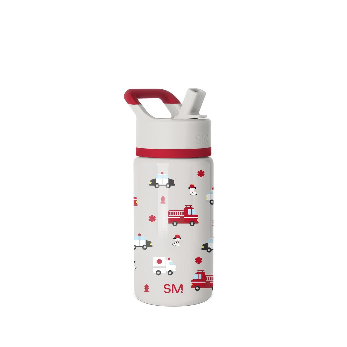 Simple Modern Kids Water Bottle with Straw Lid | 14oz Insulated Stainless Steel Kids Tumbler & Spill Proof Toddler Cup for School, Girls, Boys | Summit | First Responders
