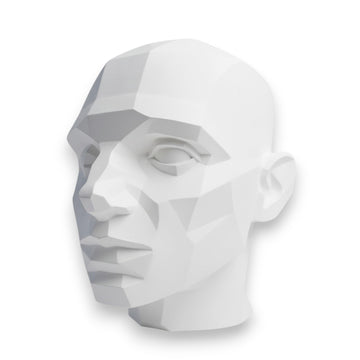 Huge John Asaro Style Planar Head Size 2XL, Color White, 12" inches 30.48 cm Planar Bust, Made 100% in The US and Ships sameday, Learn The Planes of The Head, Medical and Artistic Drawing.