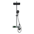 Thermostatic Shower System, Digital Display Bathroom Shower Faucet Set 5 Function Shower Fixtures Shower Kit with 2 Modes Rain Shower Head, Handheld Shower Head
