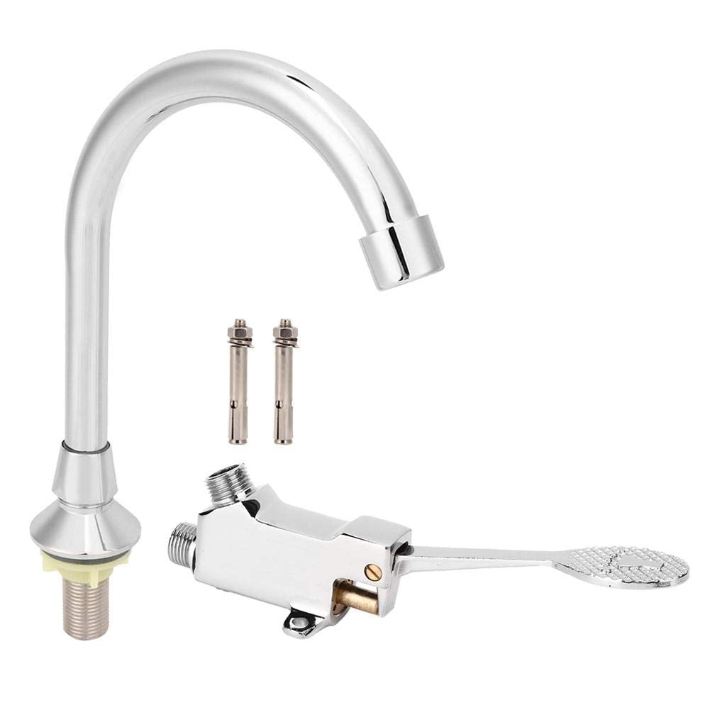 Bathroom Sink Faucet Set Foot Pedal Basin Sink Water Tap Kit Accessory Home Kitchen Use