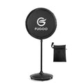 Heavy Duty Waterproof Outdoor Fan Cover for 24 Inch Pedestal and Wall Mount Fans, Black, 420D Material, Dustproof Protection