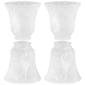 Skelang 4 Pcs Ceiling Fan Light Shade, Lip Lamp shade, Bell Shape Light Fixture Globes Replacement, Alabaste