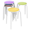 Yaheetech Padded Stackable Stools Set of 5, Flexible Seating, Vibrant Tones, 11.81x11.81x17.91“, Multicolor 1