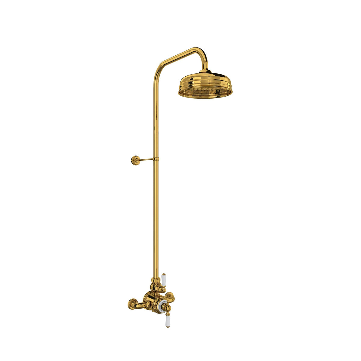 SPECIAL ORDER ONLY NON-CANCELABLE AND NON-RETURNABLEKIT PERRIN & ROWE EDWARDIAN SHOWER PACKAGE IN UNLACQUERED BRASS WITH LEVERS INCLUDES U.5550 U.5205 AND U.5391 (NOT A STOCK ITEM)