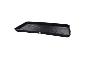 DiversiTech (6-2748L) A/C Secondary Plastic Condensate Drain Pan, Air Conditioner Drip Pan with Rolled Edges, 27" x 48", Black