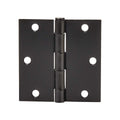 Fanci Basics Interior Door Hinges, Square, 3.5 x 3.5 Inch, Matte Black, Pack of 12