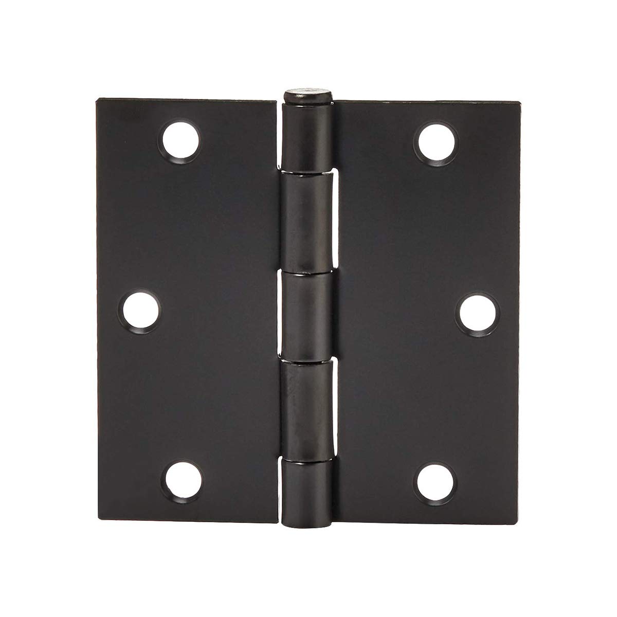 Fanci Basics Interior Door Hinges, Square, 3.5 x 3.5 Inch, Matte Black, Pack of 12