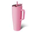 BrüMate Era Flip 40oz Tumbler with 100% Leakproof Covered Straw Lid | Hygienic Covered Straw | Insulated Stainless Steel Water Bottle with Handle | Cup Holder Friendly | BPA-Free (Primrose)