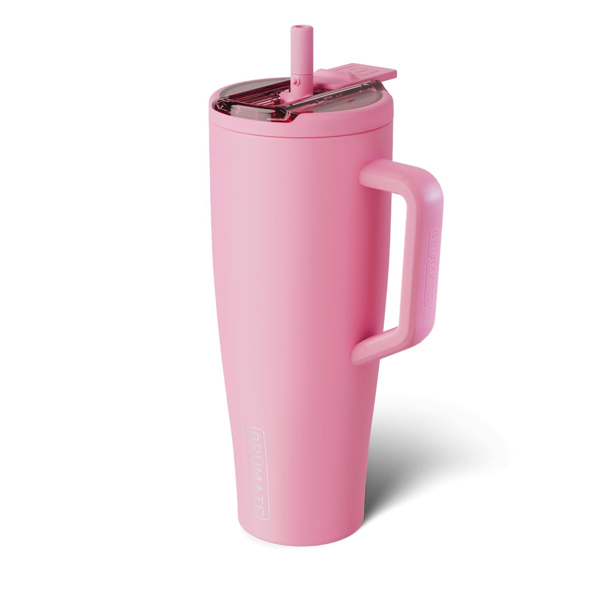 BrüMate Era Flip 40oz Tumbler with 100% Leakproof Covered Straw Lid | Hygienic Covered Straw | Insulated Stainless Steel Water Bottle with Handle | Cup Holder Friendly | BPA-Free (Primrose)