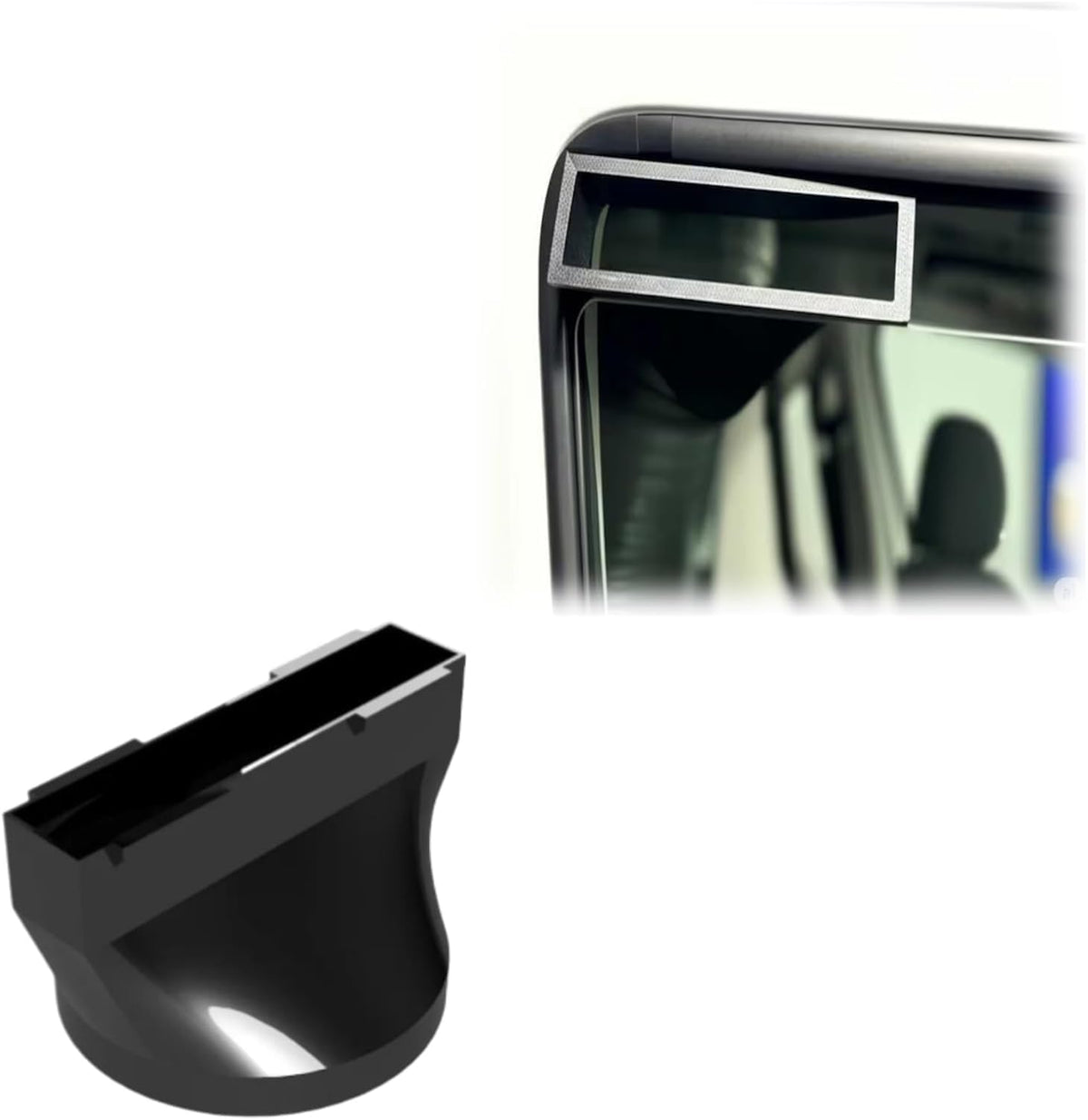 Window Vent Adapters For EcoFlow Wave 2 & 3 Portable AC- Window Duct Adapter - 5" Exhaust / 6" Intake (Square Profile) (5in)