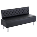 Omysalon Waiting Room Bench with Back, 58.6’’ Office Guest Chair Upholstered Reception Seating, Lobby Furniture for Beauty Salon Barbershop