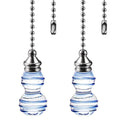 Ceiling Fan Chain Pulls Decorative Extension 12 Inches Blue Gourd Shape Pendant Pull Chain Fan Pulls Extension for Ceiling Light Lamp Fan Chain 2 Pcs (Nickel Pull Chain)