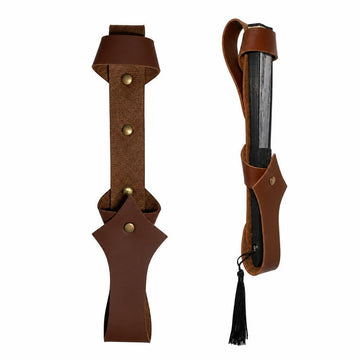 Fan Holster for Ren Faire Fold Fan, Steampunk Accessories | Belt-ready fan holster for fold fans; ren faire, steampunk accessories for cosplay, LARP, pirate costumes.