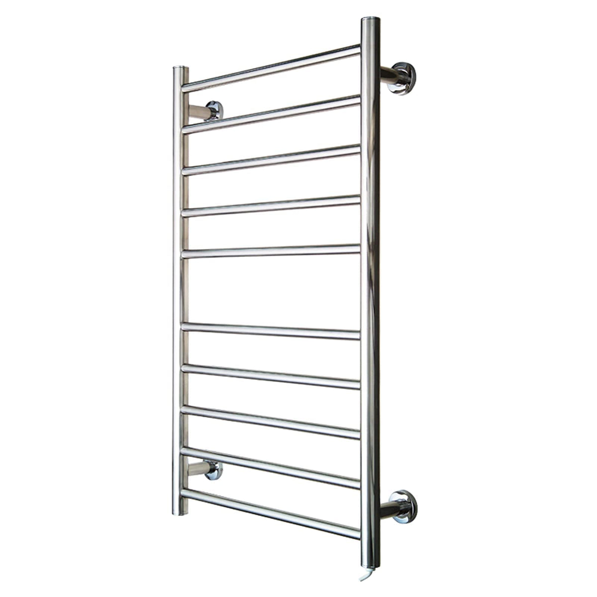 APUM Electric Towel Warmer, Wall Mounted Plug-in Straight Heated Towel Rack Home Bathroom 10 Bar Stainless Steel Drying Racks, Built-in Timer